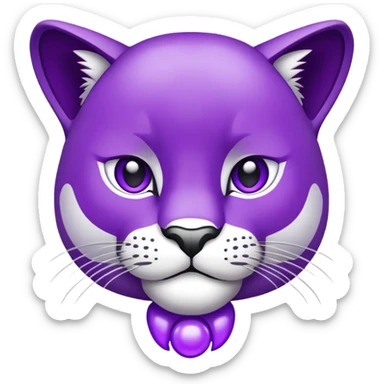 Crie um emoji da puma roxo sticker
