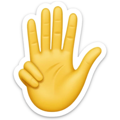 A 'Goodbye' emoji, waving hand sticker