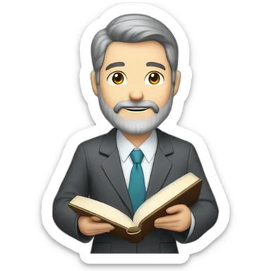 husband caucasian age 55 dark gray hair trimmed beard wearing business suit holding bible, wife asian age 55 dark hair nurse uniform, no children sticker