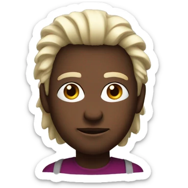 Color de pelo vino color de piel trigueña con brakes  sticker