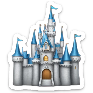 a castle that looks like cinderellas castle from disney world sticker