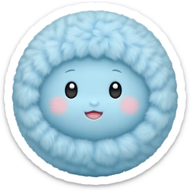 cute pastel blue soft baby ball toy sticker