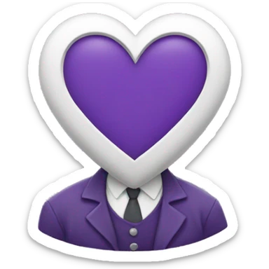 Violet heart sticker