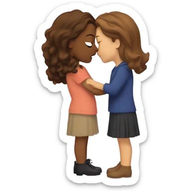 Courtney kissing Nancy sticker