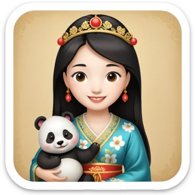 princesse chinoise panda sticker