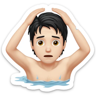 man drowning sticker