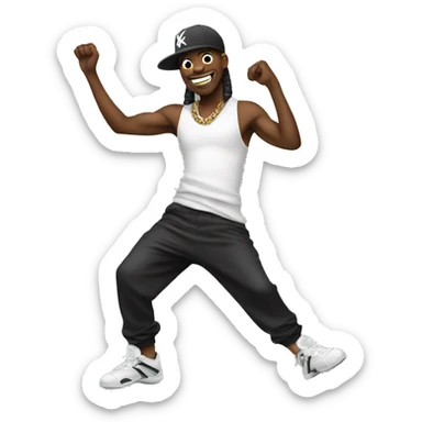Hip hop dancer sticker