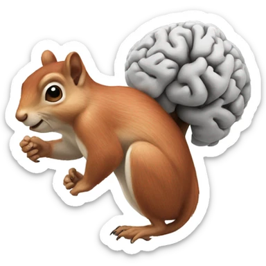 Squirrel brain sticker