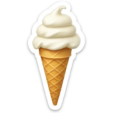 vanilla ice cream cone sticker
