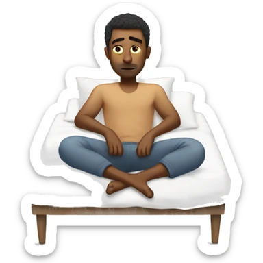 Man trying to wake up in early morning sticker