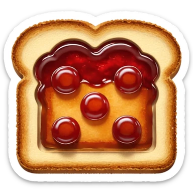 toasts withjam on top sticker