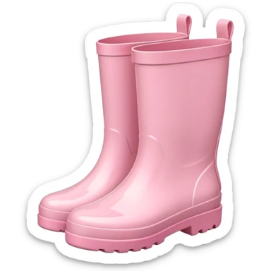 Tiny light pink rain boots sticker