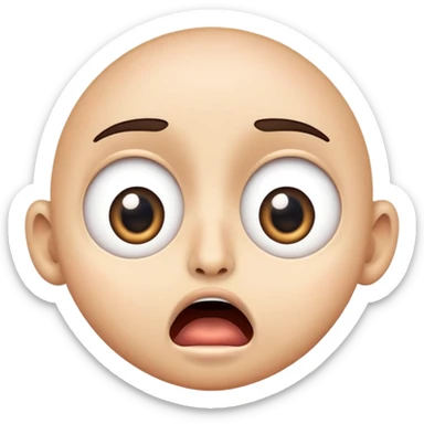 Surprised face with wide eyes and open mouth sticker