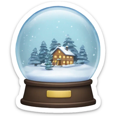 Snow globe sticker
