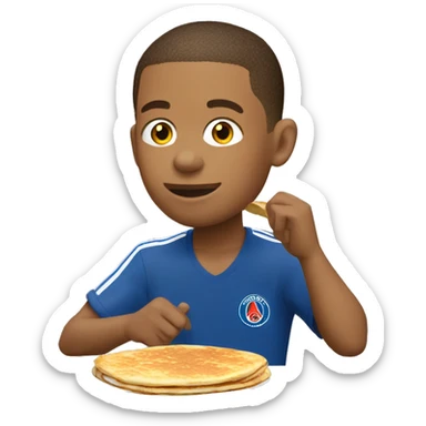 Mbappe qui mange des crêpes  sticker