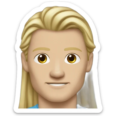 erling haaland, man city, soccer, long hair sticker