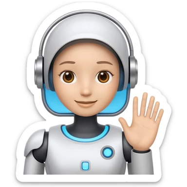 I want an AI chat bot image which represents as chat bot assitant. sticker