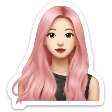 rosé blackpink rock style sticker