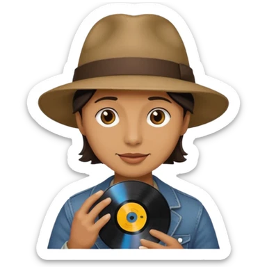 Record Collector + vinyl disc, Vintage Collectors. sticker