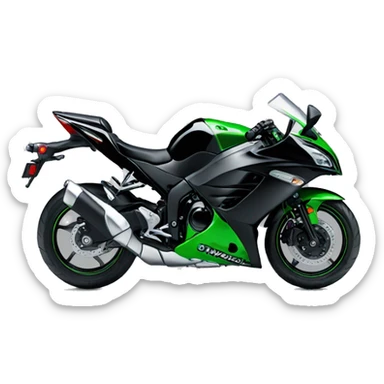 Black Kawasaki ninja 6r sticker
