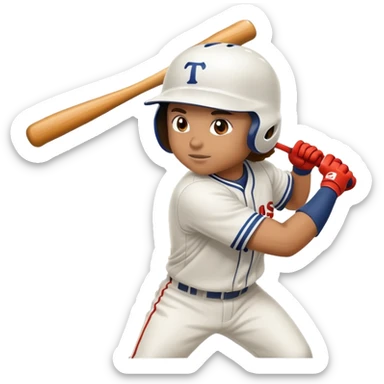 person hitting a home run sticker