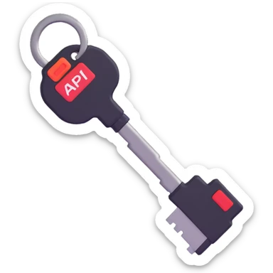 api key with code symbols sticker