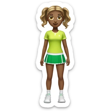 tennis mini skirt girl sticker