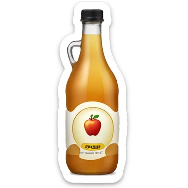 a single bottle of apple cider vinegar sticker