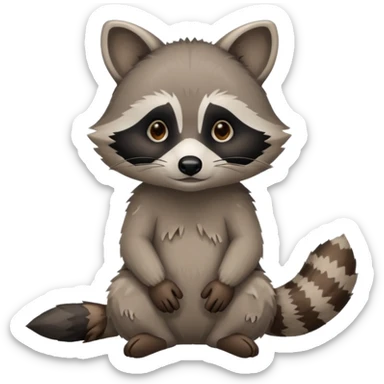 Raccoon being homeless  sticker