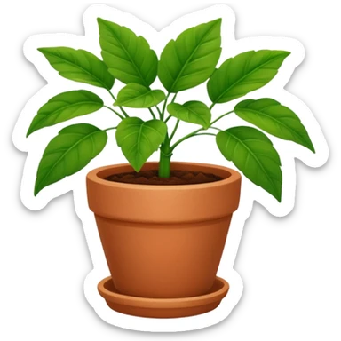 plant in pot sticker