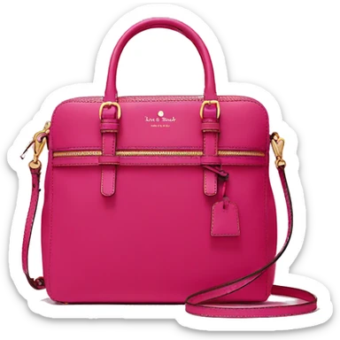 Realistic raspberry color kate spade satchel purse.  sticker