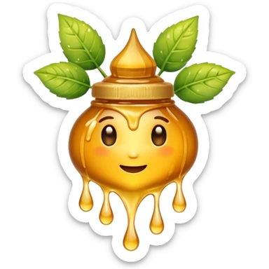 Plant made of honey sticker