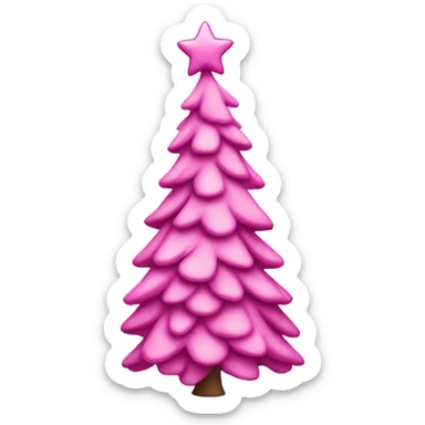 Christmastree pink sticker