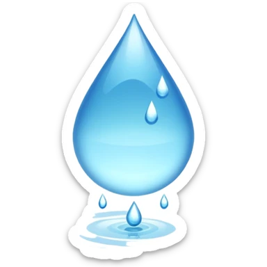 water falling on the ground sticker