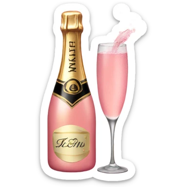 Pink champagne sticker