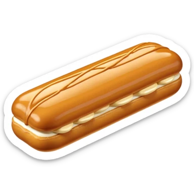 3d realistic Butterscotch éclair  sticker