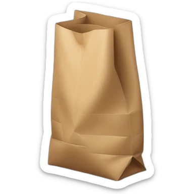 a full length person hiding their head in a paper bag sticker