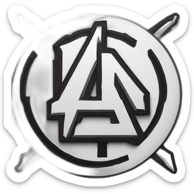 a black letter a on a white background, inspired by Anton Ažbe, tumblr, attack on titan anime style, autocad, assassins creed, logo without text sticker