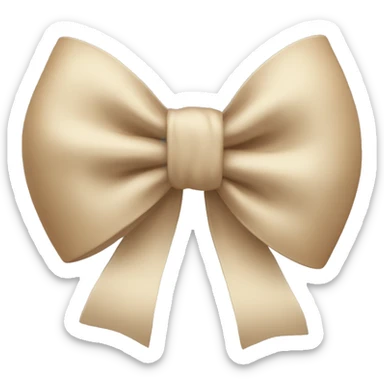 Beige bow sticker