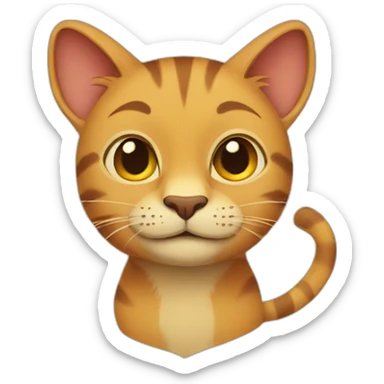 Cat + Simba sticker