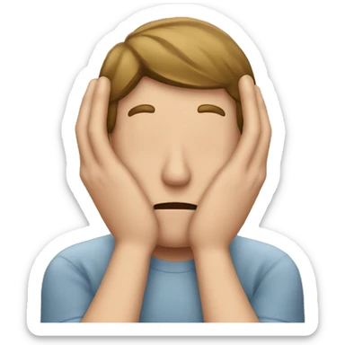 man blocking his ears with his fingers  sticker