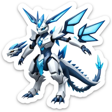 Cyborg-Kyurem-Glaceon-dialga-hybrid, full body sticker