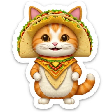 cat taco sticker