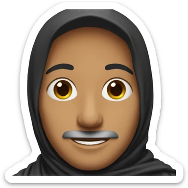 Man with arab hijab  sticker