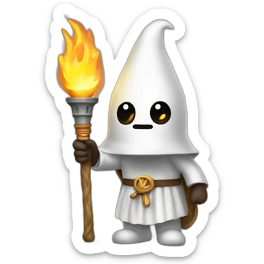 kkk enjoyer with torch sticker