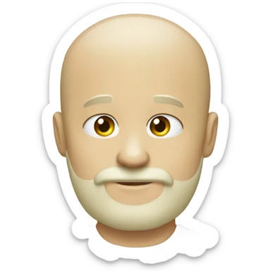 bald man with beard kiss blondie girl  sticker