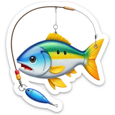 fake bait fishing sticker