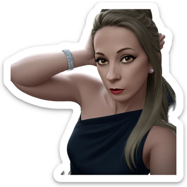 elegant girl in dress sticker