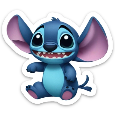 Stitch qui dort sticker