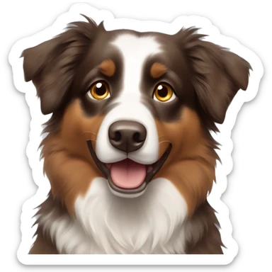 Brown Australian shepherd  sticker